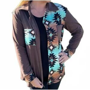 NEW STERLING KREEK aztec dreamer shacket in brown multi
